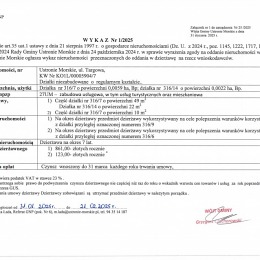 Informacja o wywieszeniu wykazu Nr 1/2025 - nieruchomości przeznaczonej do oddania w dzierżawę