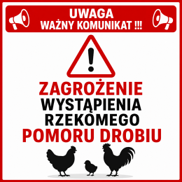 Uwaga! Zagrożenie wystąpienia rzekomego pomoru drobiu!